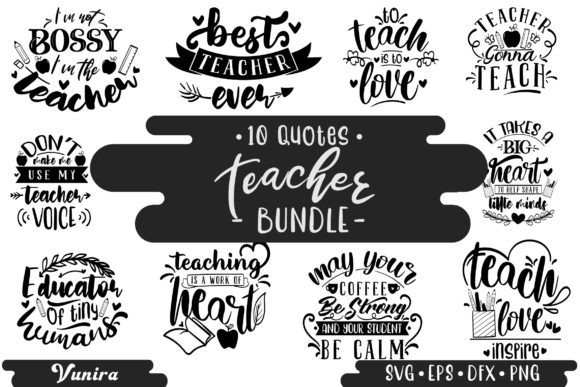 10 Teacher Bundle Lettering Quotes Review for Real Embroidery Use